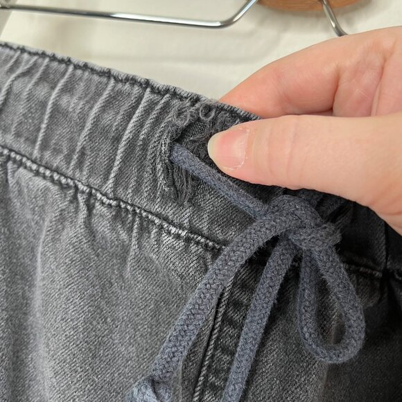 So Juniors Super High Rise Black Cargo Jogger Drawstring Denim Jeans Size 5/27 - Picture 7 of 13